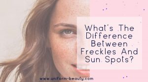 Age spots, sun spots, and freckles look alike,