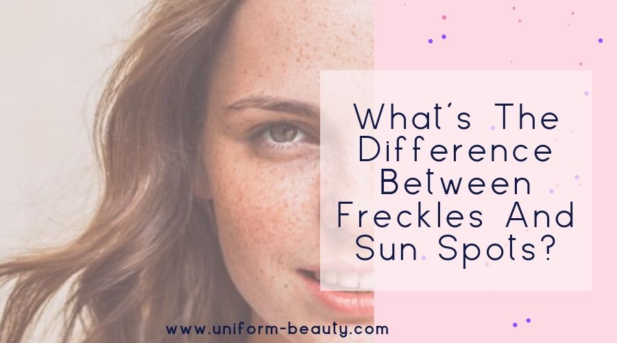 Age spots, sun spots, and freckles look alike,